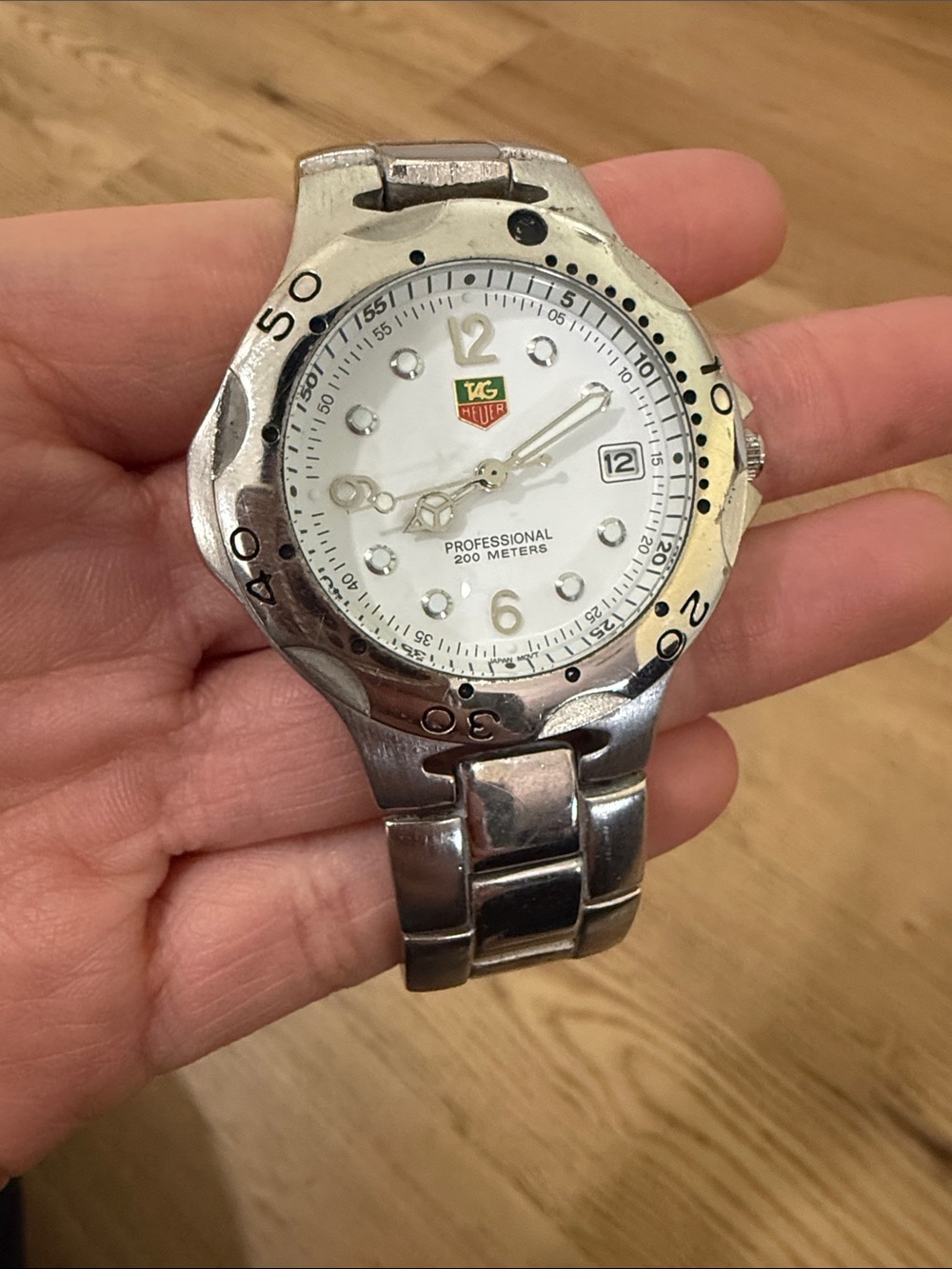 Tag Heuer Silver Stainless Steel Watch. For parts